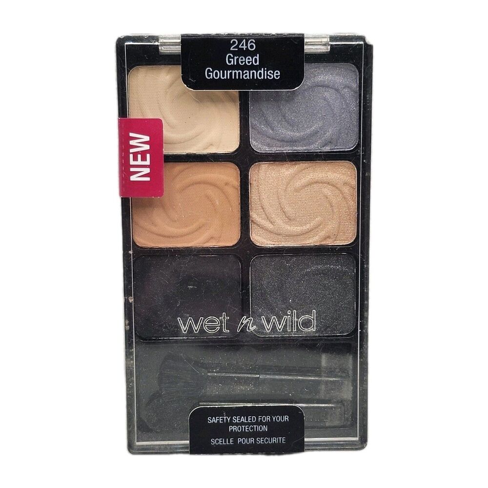 Wet N Wild Color Icon 246 GREED Eyeshadow 6 Pan Pallet 3 Matte 3 Hi Pigmented